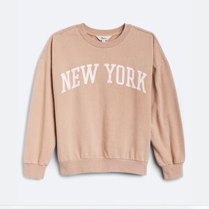 NWOT Girls Bixby Drop Shoulder Legging Friendly Pullover Beige L (12-14)